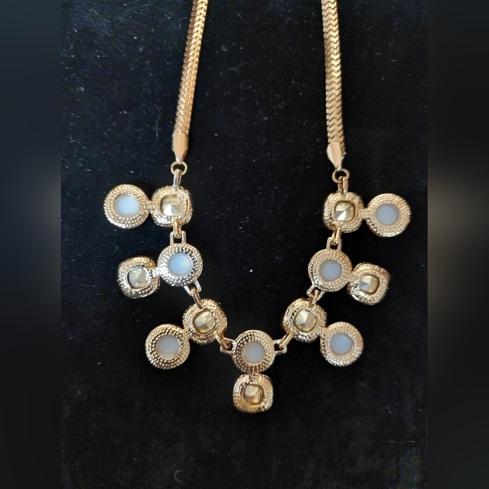 Multicolored Rhinestone Necklace - Picture 2 of 4